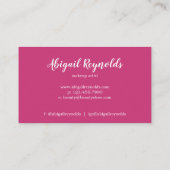 Roze en Oranje Waterverf Makeup Aritist Visitekaartje (Achterkant)