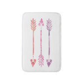 Roze en Oranje Waterverf Pijlen Badmat (Voorkant Verticaal)