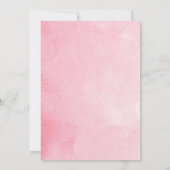 Roze en Oranje Waterverf Rozen Zomerbruiloft Kaart (Achterkant)