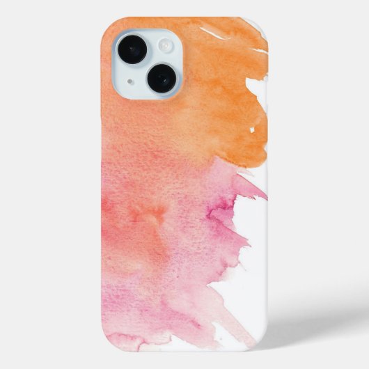 Roze en Oranje Waterverf Verf Schouderblad Telefoo Case-Mate iPhone Case (Achterkant)