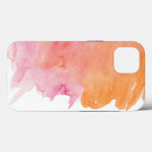 Roze en Oranje Waterverf Verf Spill Telefoontas Case-Mate iPhone Case (Achterkant (horizontaal))