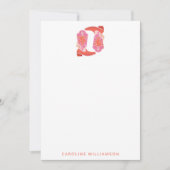 Roze en Oranje Western Cowboy laarzen gepersonalis Notitiekaartje (Voorkant)