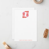 Roze en Oranje Western Cowboy laarzen gepersonalis Notitiekaartje (Voorkant / Achterkant in situ)