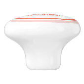 Roze en Oranje Woodland Fox Face Keramische Knop (Zijkant)