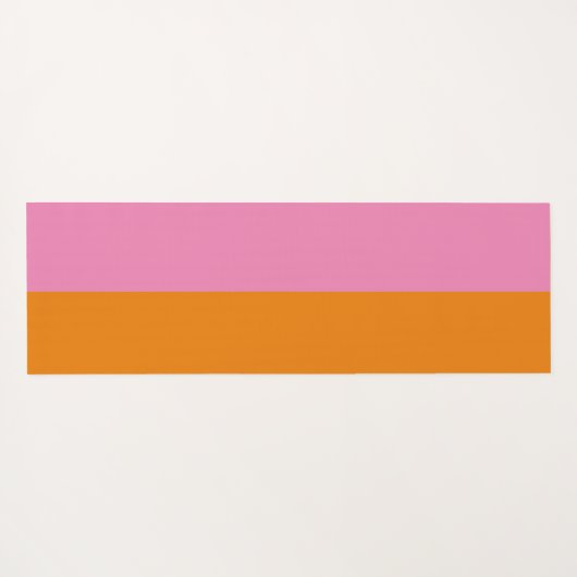 Roze en Oranje Yoga Mat (Achterkant (horizontaal))