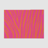 Roze en Oranje Zebrastripes Tissuepapier (Voorkant)