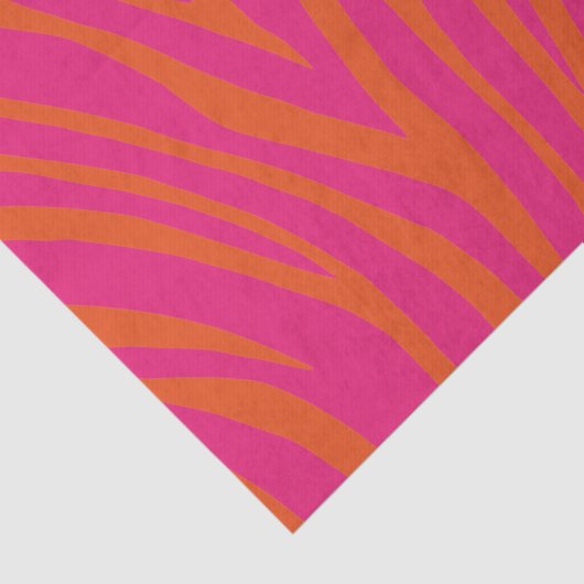 Roze en Oranje Zebrastripes Tissuepapier (Detail)