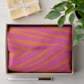 Roze en Oranje Zebrastripes Tissuepapier (Geschenk)