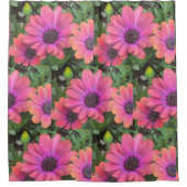  roze en Oranje zeedagen Douchegordijn (Voorkant)