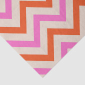 Roze en Oranje Zigzag Chevron Tissuepapier (Detail)
