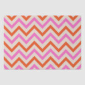 Roze en Oranje Zigzag Chevron Tissuepapier (Voorkant)