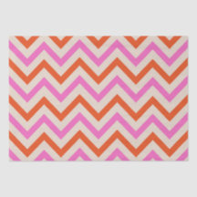 Roze en Oranje Zigzag Chevron