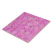 Roze en orchidee bloemen, orchidee achtergrond tegeltje (Zijkant)