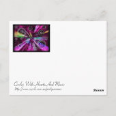 Roze en Paars Abstract Briefkaart (Achterkant)