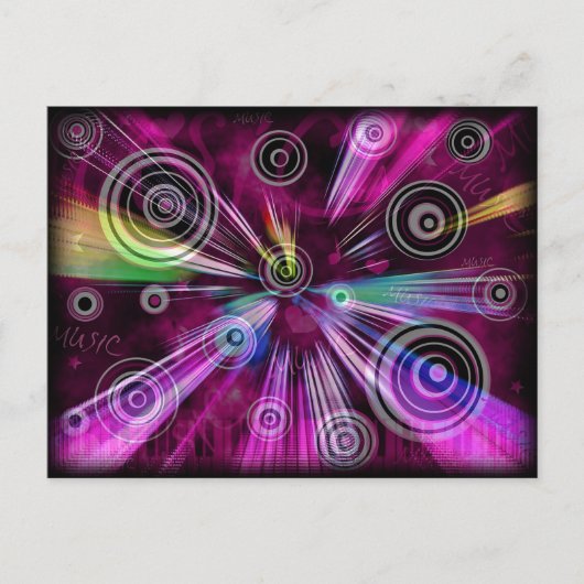 Roze en Paars Abstract Briefkaart (Voorkant)