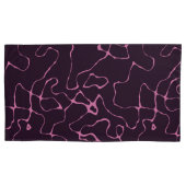 Roze en Paars Abstract Hoesje Kussensloop (Voorkant-Links)