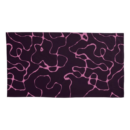 Roze en Paars Abstract Kussensloop (Achterkant-Rechts)