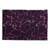 Roze en Paars Abstract Kussensloop (Achterkant-Links)