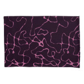 Roze en Paars Abstract Kussensloop (Voorkant-Links)