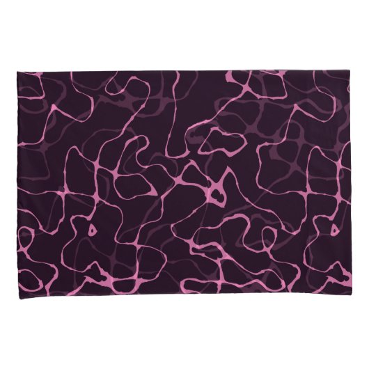 Roze en Paars Abstract Kussensloop (Voorkant-Rechts)