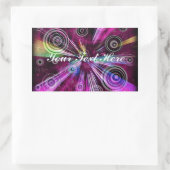 Roze en Paars Abstract Rechthoekige Sticker (Tas)