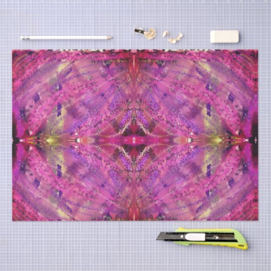 Roze en paars abstract tissuepapier (Craft)