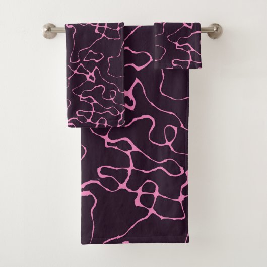 roze en paars bad handdoek (Insitu)