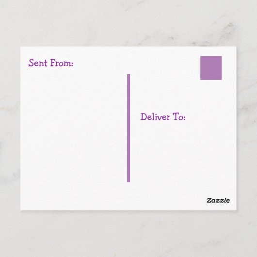 Roze en Paars Briefkaart van de verjaardag van het (Achterkant)