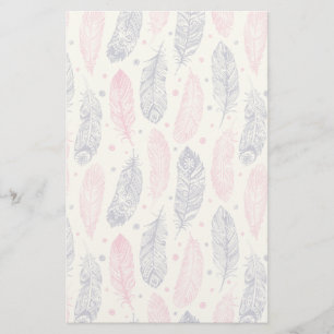 Roze en Paars etnisch vangpatroon Briefpapier