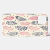 Roze en Paars etnisch vangpatroon Case-Mate iPhone Case (Achterkant (horizontaal))