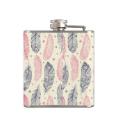 Roze en Paars etnisch vangpatroon Heupfles (Achterkant)