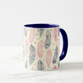 Roze en Paars etnisch vangpatroon Mok (Voorkant rechts)