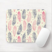 Roze en Paars etnisch vangpatroon Muismat (Met muis)