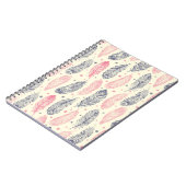 Roze en Paars etnisch vangpatroon Notitieboek (Linkerzijde)