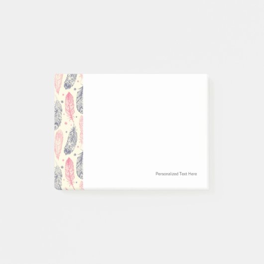 Roze en Paars etnisch vangpatroon Post-it® Notes (Voorkant)