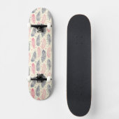 Roze en Paars etnisch vangpatroon Skateboard (Voorkant)