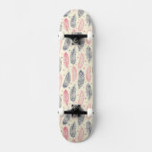 Roze en Paars etnisch vangpatroon Skateboard (Voorkant)