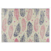 Roze en Paars etnisch vangpatroon Snijplank (Voorkant)