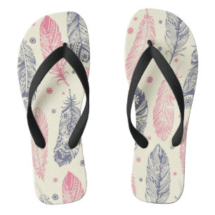 Roze en Paars etnisch vangpatroon Teenslippers