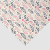 Roze en Paars etnisch vangpatroon Tissuepapier (Detail)