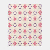 Roze en Paars Fleece Deken (Voorkant)