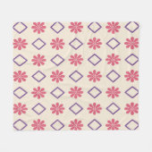 Roze en Paars Fleece Deken (Voorkant (Horizontaal))