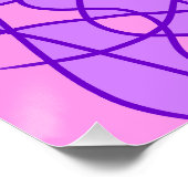 Roze en paars geometrisch patroon perfect poster (Hoek)