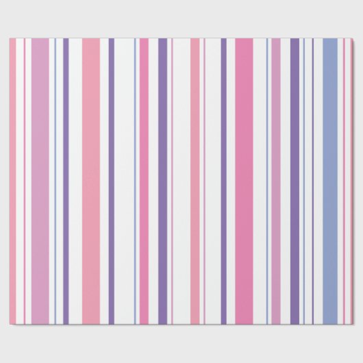 Roze en Paars gestripte verpakkingspapier Cadeaupapier (Zoom)