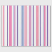 Roze en Paars gestripte verpakkingspapier Cadeaupapier (Vlak)