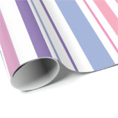 Roze en Paars gestripte verpakkingspapier Cadeaupapier (Rol Hoek)