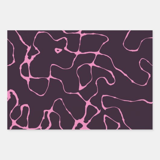 roze en paars inpakpapier vel (Voorkant 3)