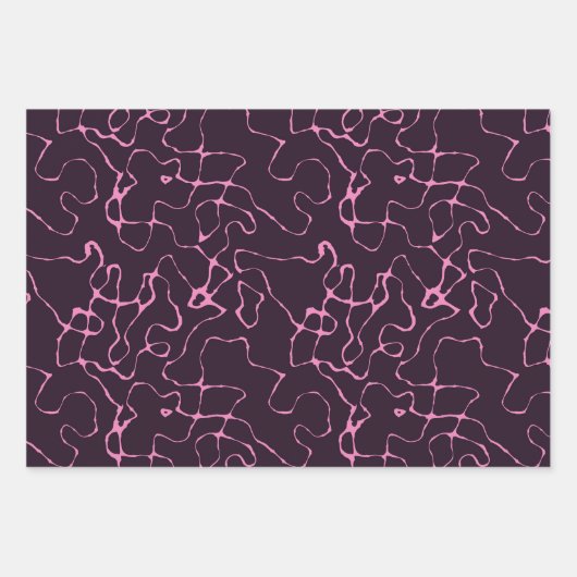 roze en paars inpakpapier vel (Voorkant 2)