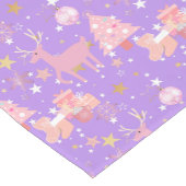 Roze en Paars kerstontwerp Korte Tafelloper (Hoek)