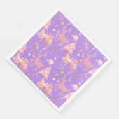 Roze en Paars kerstontwerp Servet (Hoek)